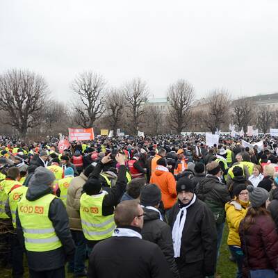 Großdemo der Beamten in Wien