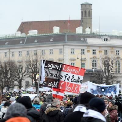 Großdemo der Beamten in Wien