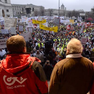 Großdemo der Beamten in Wien