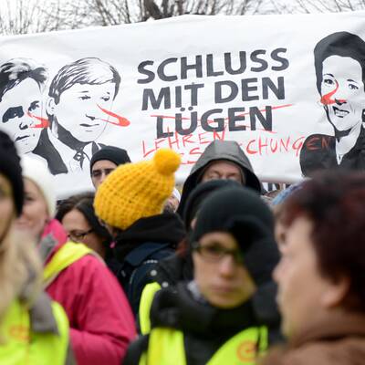 Großdemo der Beamten in Wien