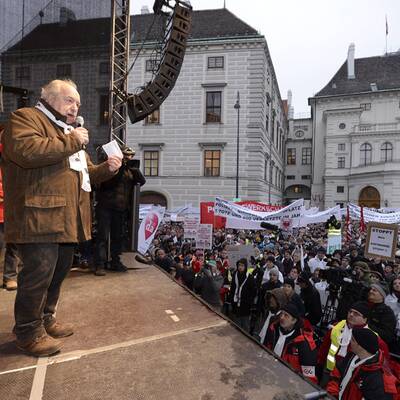 Großdemo der Beamten in Wien