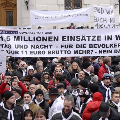 Großdemo der Beamten in Wien