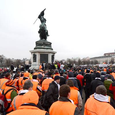 Großdemo der Beamten in Wien
