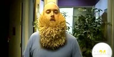 Skurriler Rekord: 2747 Zahnstocher im Bart