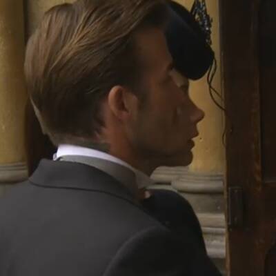 Der Fußball-Star in Begleitung mit Victoria