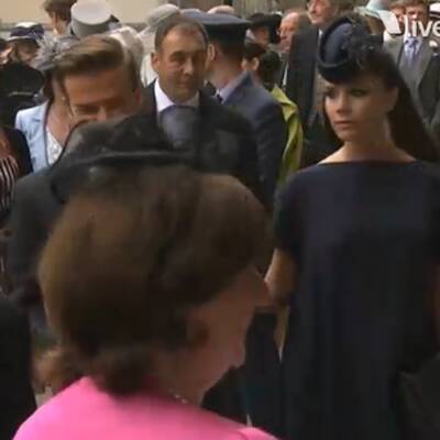 Der Fußball-Star in Begleitung mit Victoria