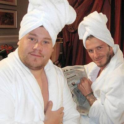 Beckham badet mit Mann