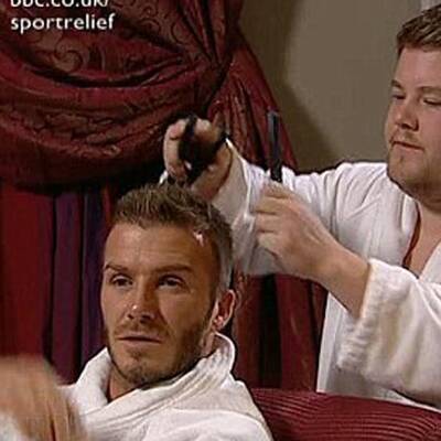 Beckham badet mit Mann