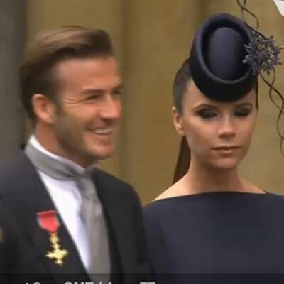 Der Fußball-Star in Begleitung mit Victoria