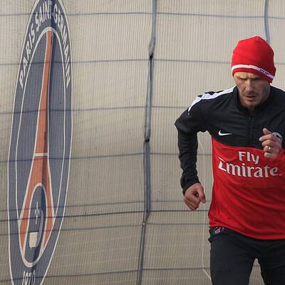 Beckhams Trainingsauftakt bei PSG