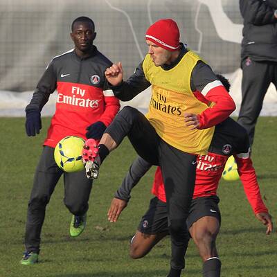 Beckhams Trainingsauftakt bei PSG