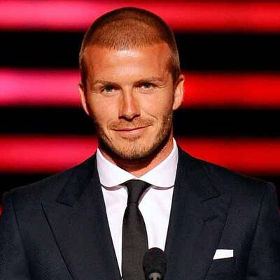 Wie Brüder: David Beckham und Christian Bale