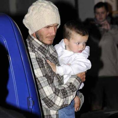 Wie Brüder: David Beckham und Christian Bale