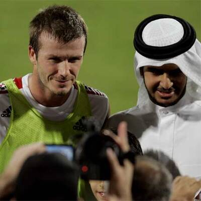 Beckham mit Milan in Dubai