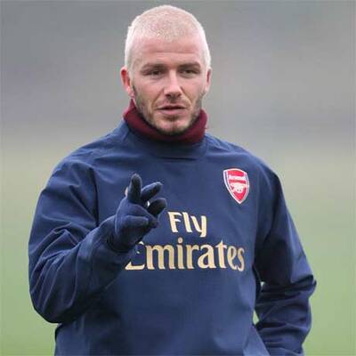Beckham hält sich bei Arsenal fit