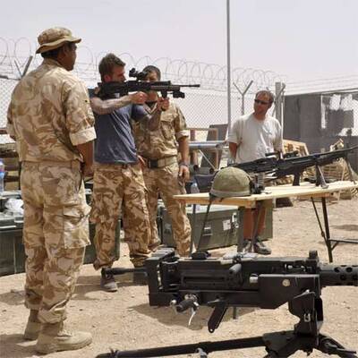 Beckham besucht britische Truppen