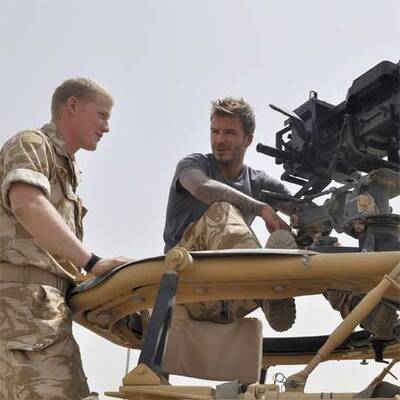 Beckham besucht britische Truppen