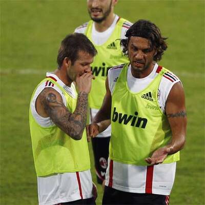 Beckham mit Milan in Dubai