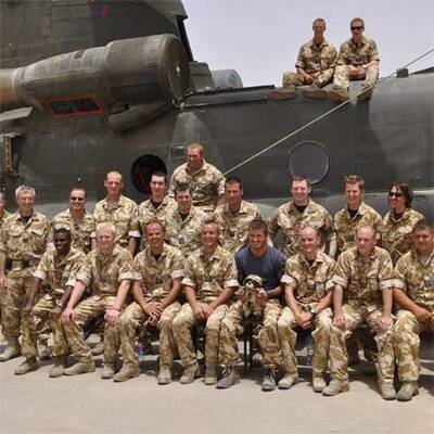 Beckham besucht britische Truppen