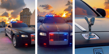 Nutzer erz&uuml;rnt: Polizeirevier in Miami Beach protzt mit Rolls-Royce