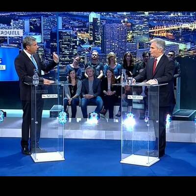  Das erste TV-Duell in Bildern