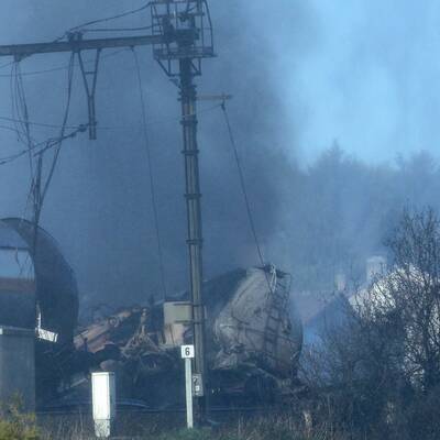 Zug war mit Chemikalien beladen