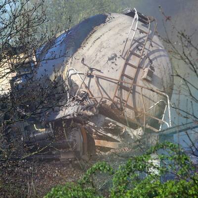 Zug war mit Chemikalien beladen