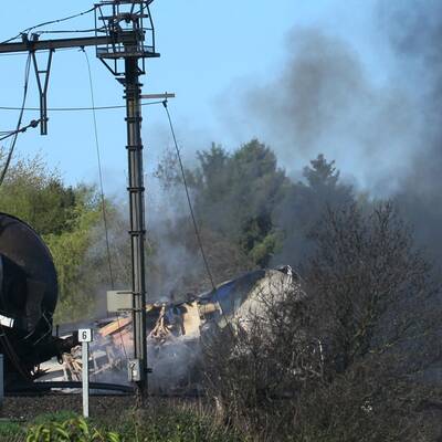 Zug war mit Chemikalien beladen