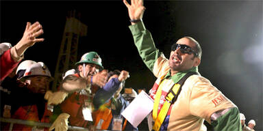 So jubeln die geretteten Bergleute