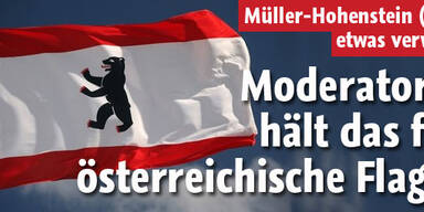 Moderatorin vertauscht Österreich-Flagge