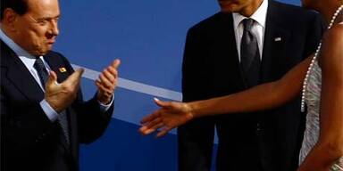 Michelle Obama ließ Berlusconi abblitzen
