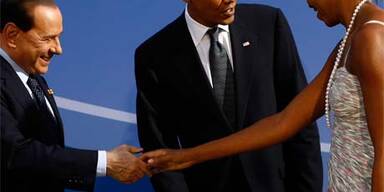 Michelle Obama ließ Berlusconi abblitzen