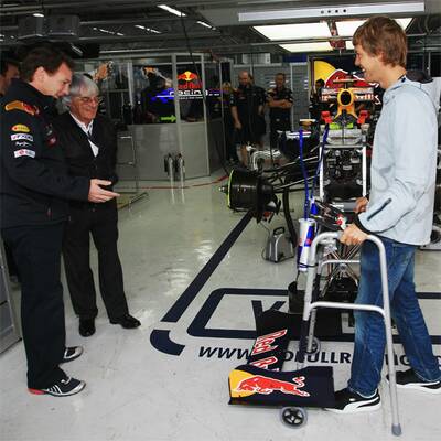 Bullen-Gehhilfe für Ecclestone