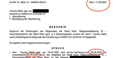 corona bescheid