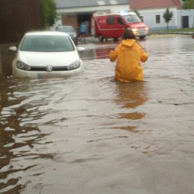 Hochwasser in Brixen im Thale 