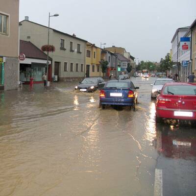 Hochwasser in Brixen im Thale 