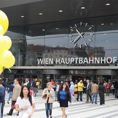 Eröffnung des Wiener Hauptbahnhofs 
