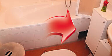 50.000 Euro in Bad  versteckt