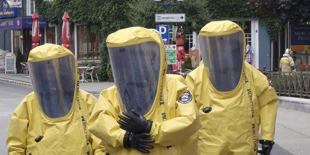 Massen-Evakuierung nach Gasaustritt