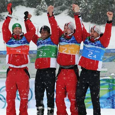 Biathlon Staffel erreicht 2. Platz