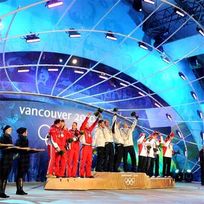 Siegerehrung unserer Biathleten