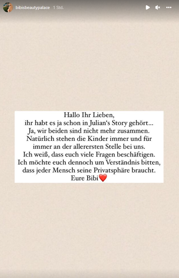 Youtube-Star Bibi bestätigt Trennung von Julian