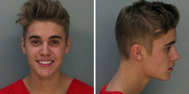 Justin Bieber: Polizeifoto