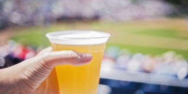 Bier im Fu&szlig;ballstadium