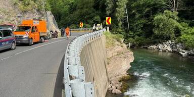 Biker st&uuml;rzt in K&auml;rnten in Lieser-Fluss