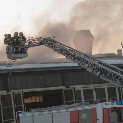 Großeinsatz bei minus 10 Grad.