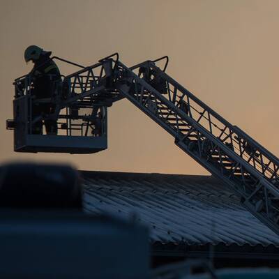 Großeinsatz bei minus 10 Grad.