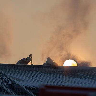 Großeinsatz bei minus 10 Grad.