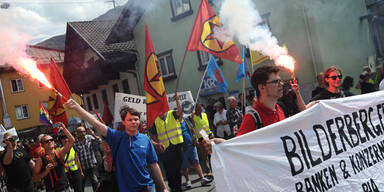 Demo gegen Bilderberger-Treffen