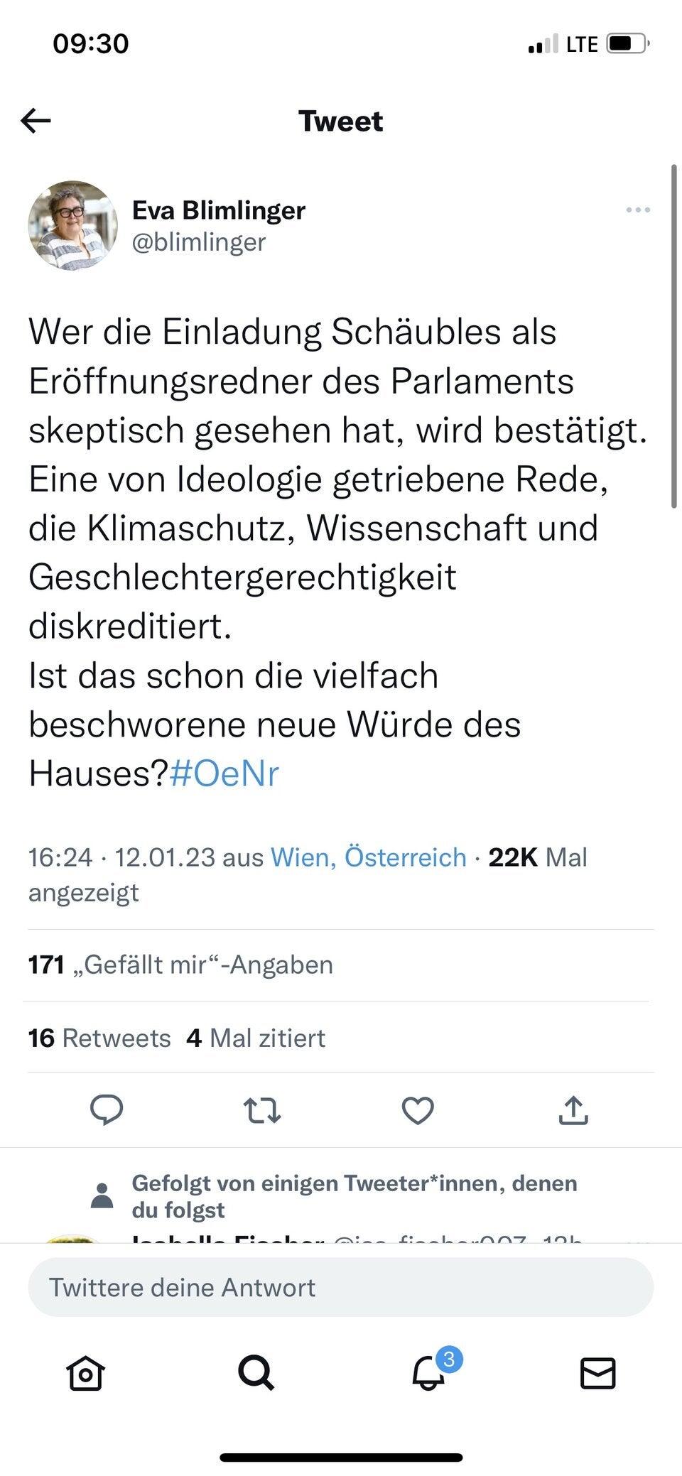 Grünen-Attacke auf Festredner bei Parlaments-Eröffnung